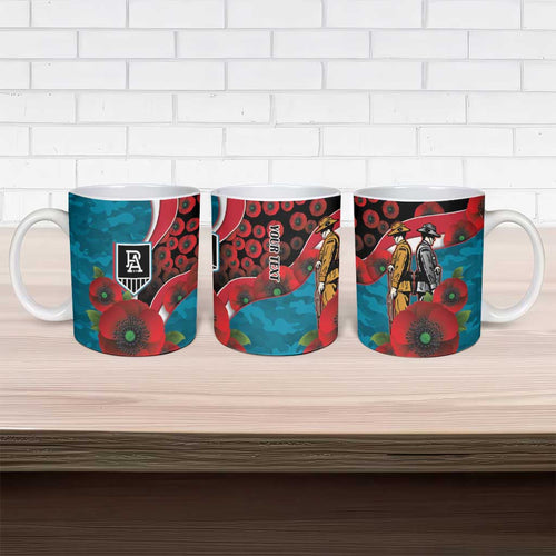 Port Power ANZAC Personalised Ceramic Mug Lest We Forget Poppy Camo