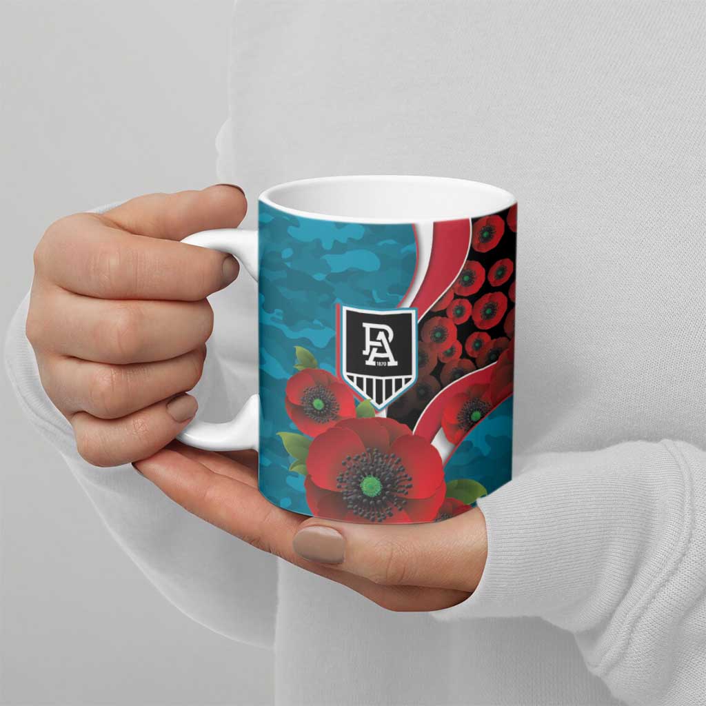 Port Power ANZAC Personalised Ceramic Mug Lest We Forget Poppy Camo