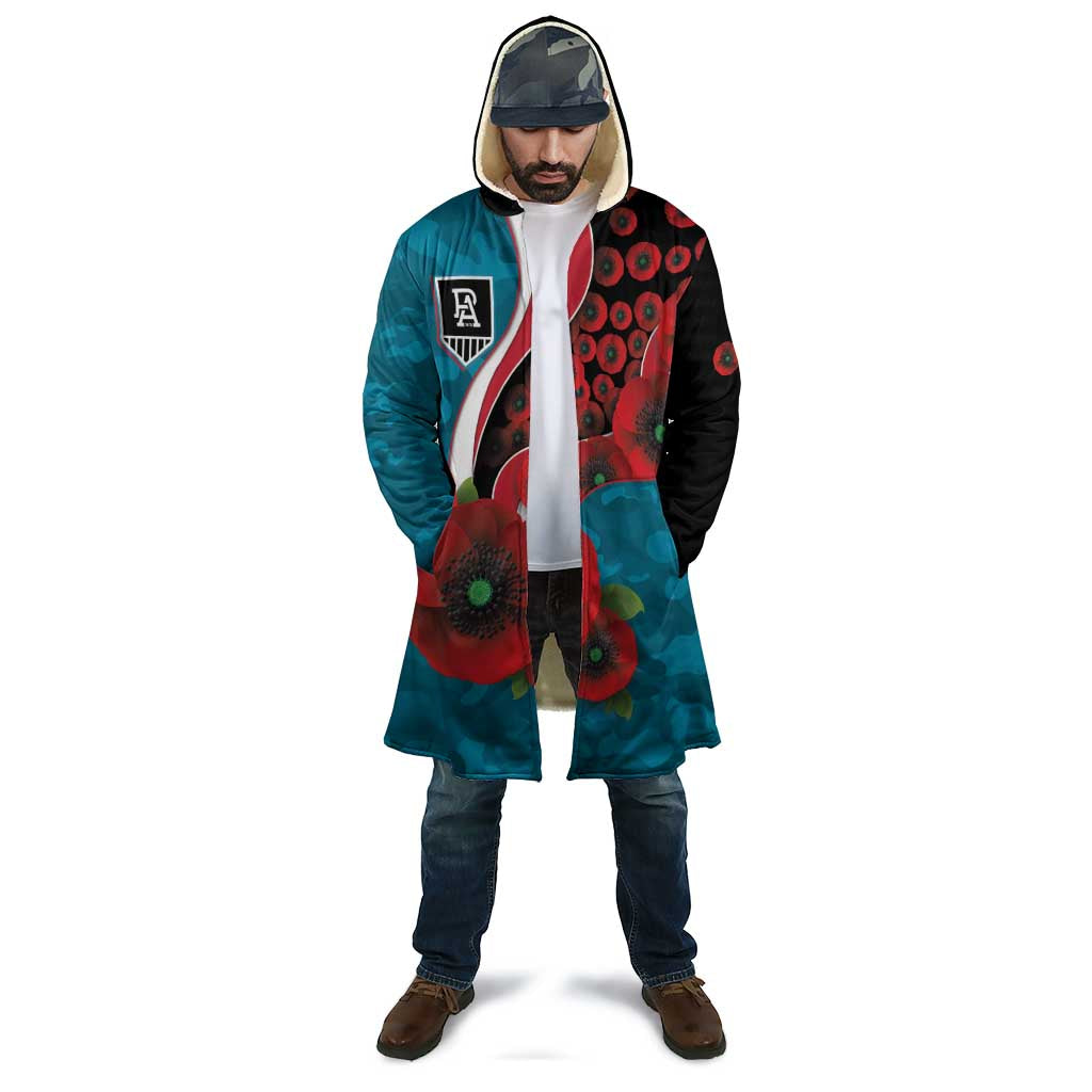 Port Power ANZAC Personalised Cloak Lest We Forget Poppy Camo