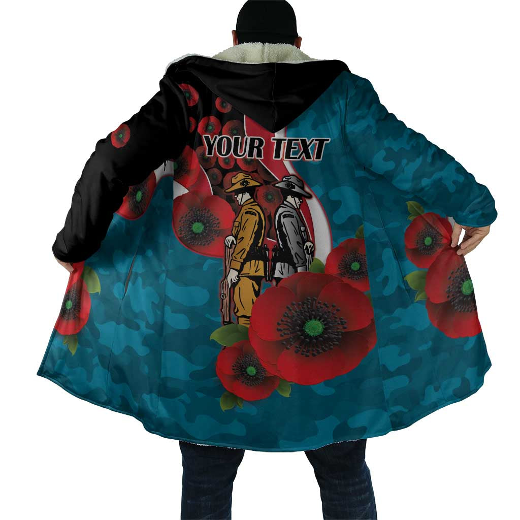 Port Power ANZAC Personalised Cloak Lest We Forget Poppy Camo