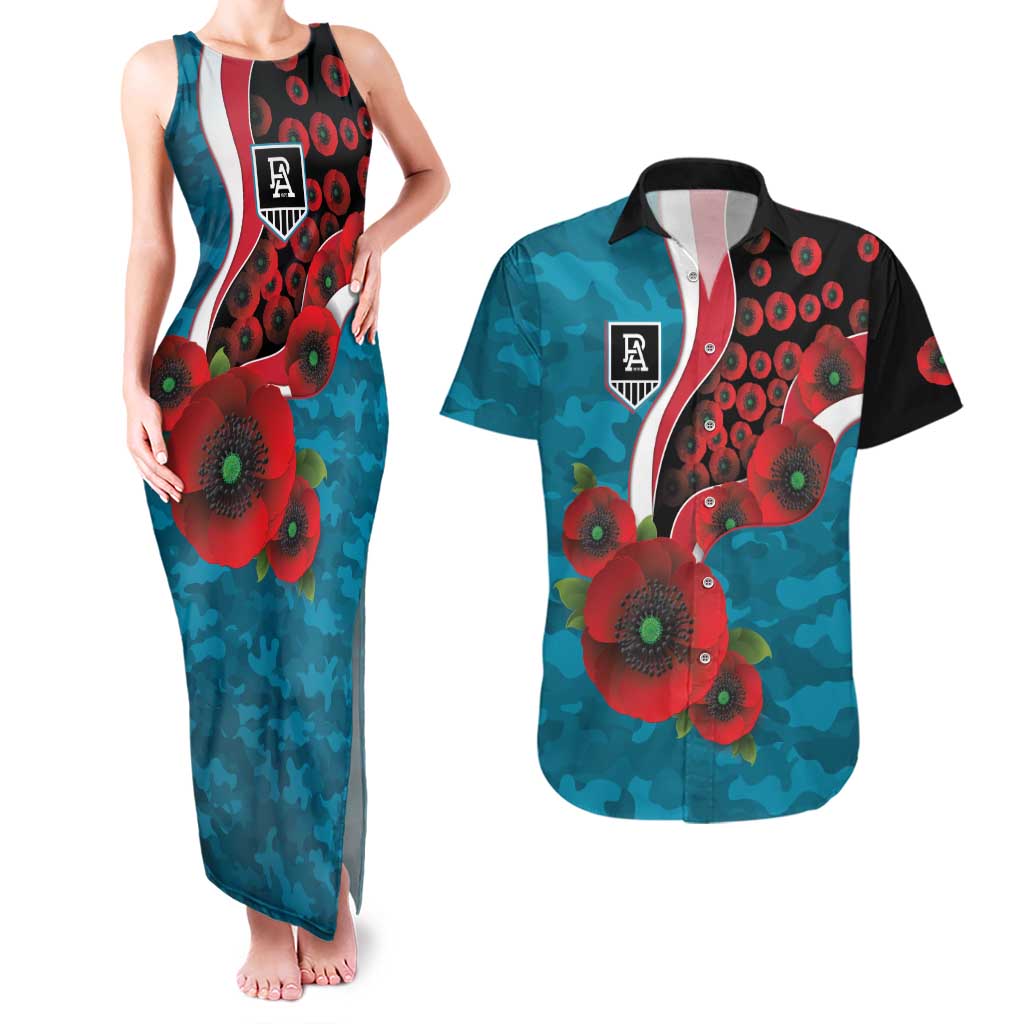 Port Power ANZAC Personalised Couples Matching Tank Maxi Dress and Hawaiian Shirt Lest We Forget Poppy Camo
