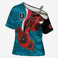 Port Power ANZAC Personalised Cross Shoulder Shirt Lest We Forget Poppy Camo