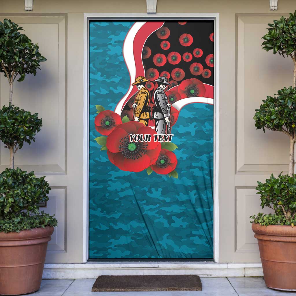 Port Power ANZAC Personalised Door Cover Lest We Forget Poppy Camo