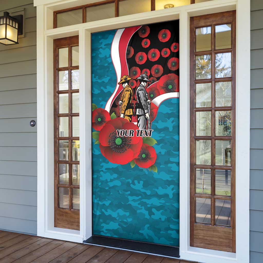 Port Power ANZAC Personalised Door Cover Lest We Forget Poppy Camo