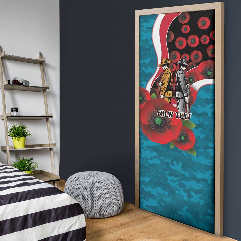 Port Power ANZAC Personalised Door Cover Lest We Forget Poppy Camo