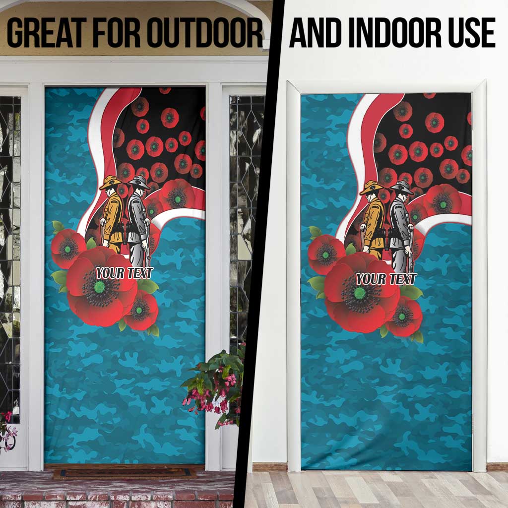 Port Power ANZAC Personalised Door Cover Lest We Forget Poppy Camo