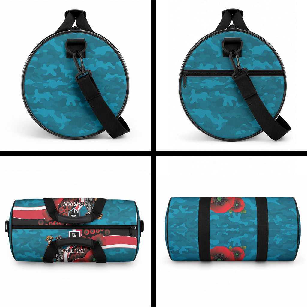 Port Power ANZAC Personalised Duffle Bag Lest We Forget Poppy Camo