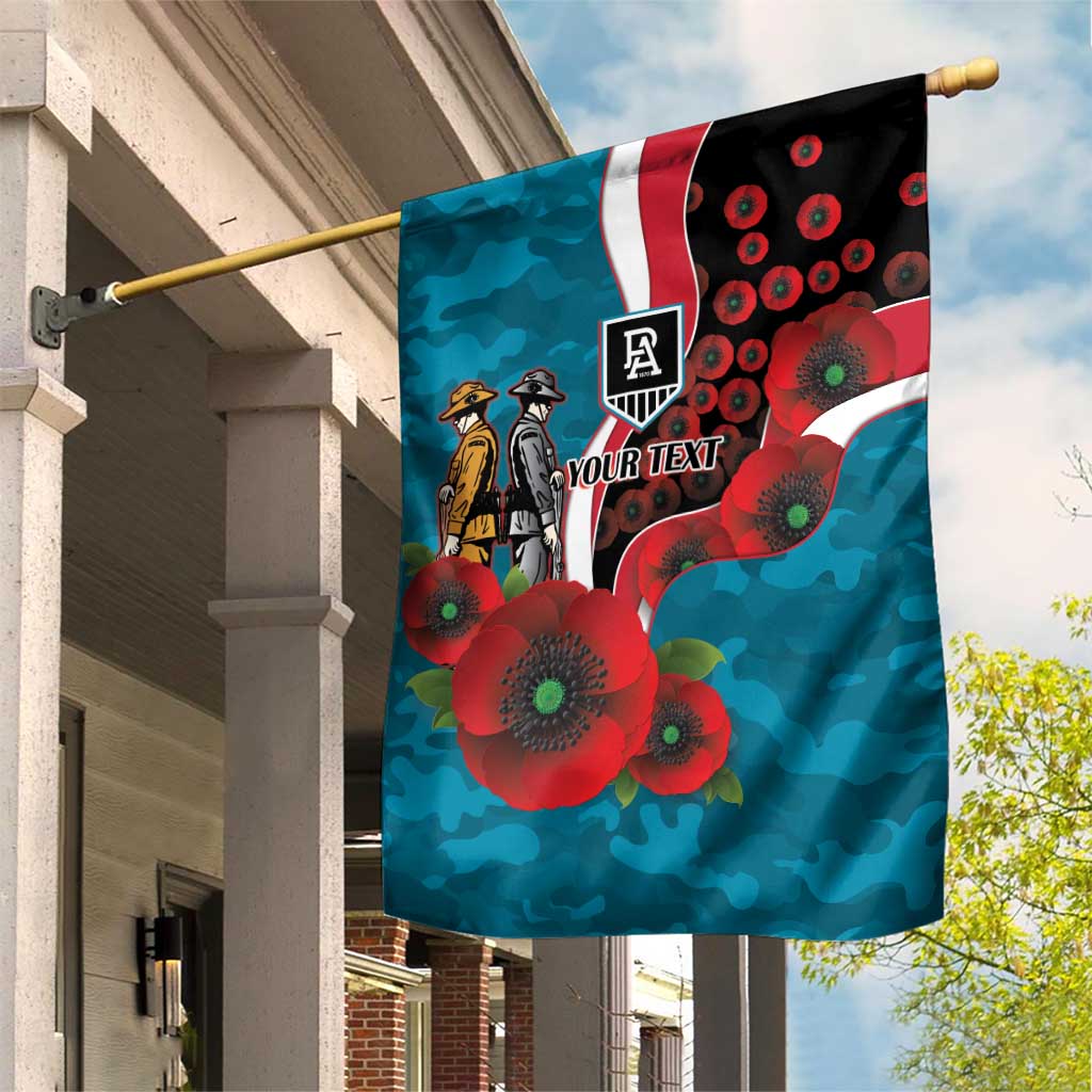 Port Power ANZAC Personalised Garden Flag Lest We Forget Poppy Camo