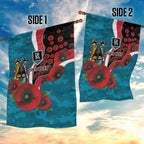 Port Power ANZAC Personalised Garden Flag Lest We Forget Poppy Camo