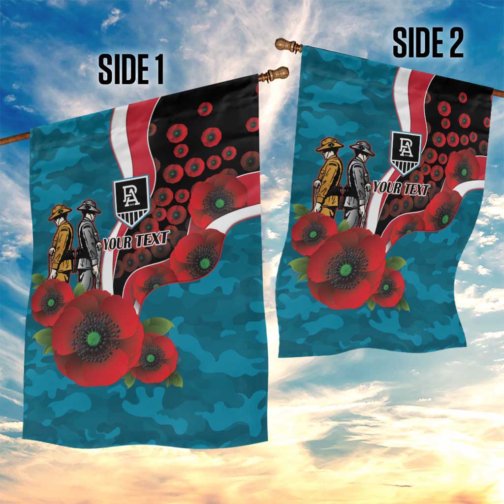 Port Power ANZAC Personalised Garden Flag Lest We Forget Poppy Camo