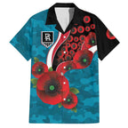 Port Power ANZAC Personalised Hawaiian Shirt Lest We Forget Poppy Camo