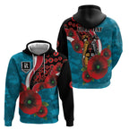 Port Power ANZAC Personalised Hoodie Lest We Forget Poppy Camo
