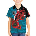 Port Power ANZAC Personalised Kid Hawaiian Shirt Lest We Forget Poppy Camo