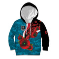 Port Power ANZAC Personalised Kid Hoodie Lest We Forget Poppy Camo
