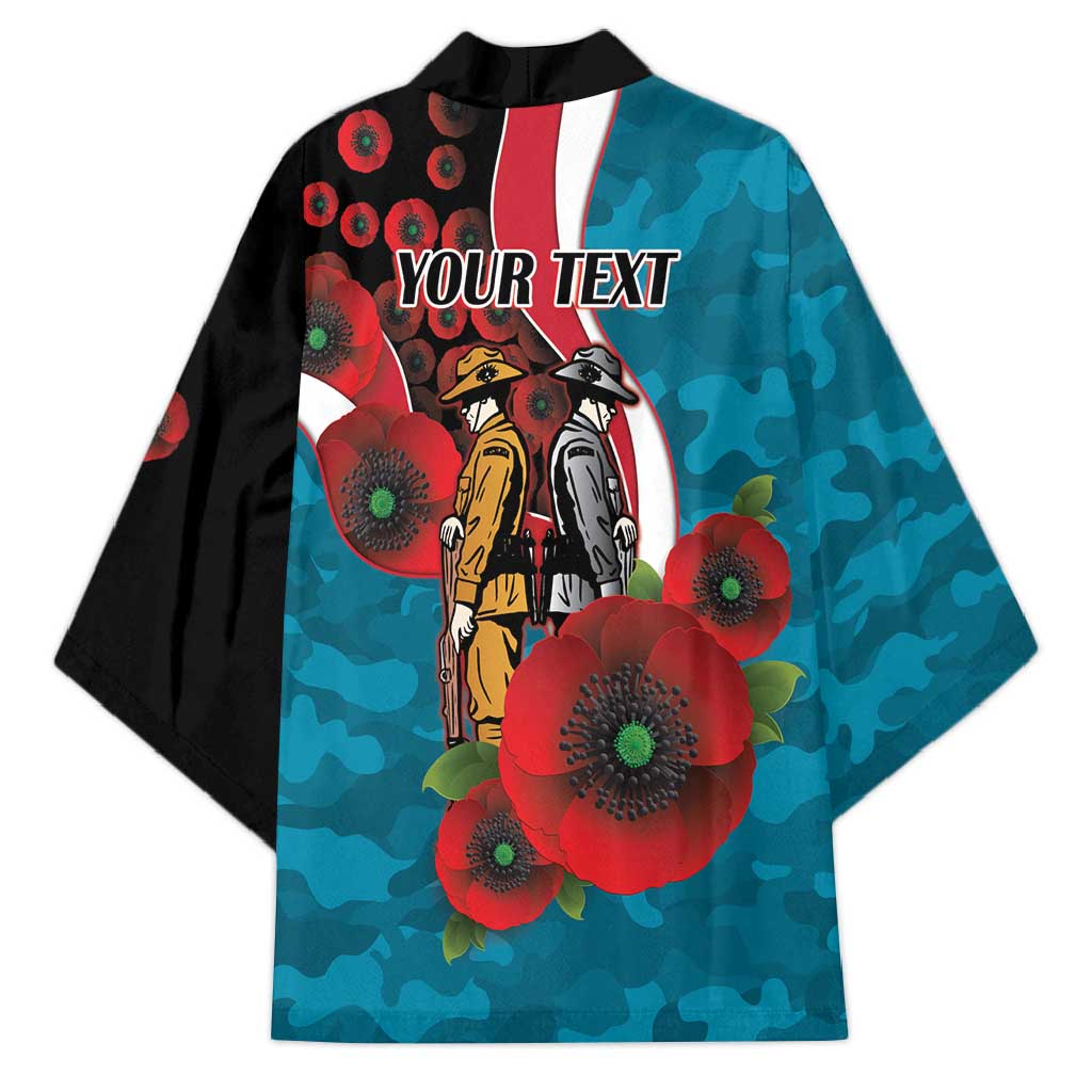 Port Power ANZAC Personalised Kimono Lest We Forget Poppy Camo