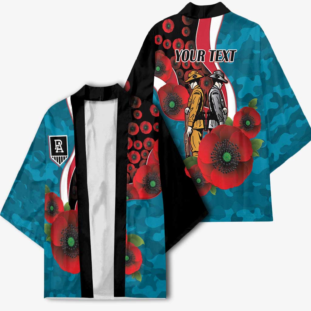 Port Power ANZAC Personalised Kimono Lest We Forget Poppy Camo