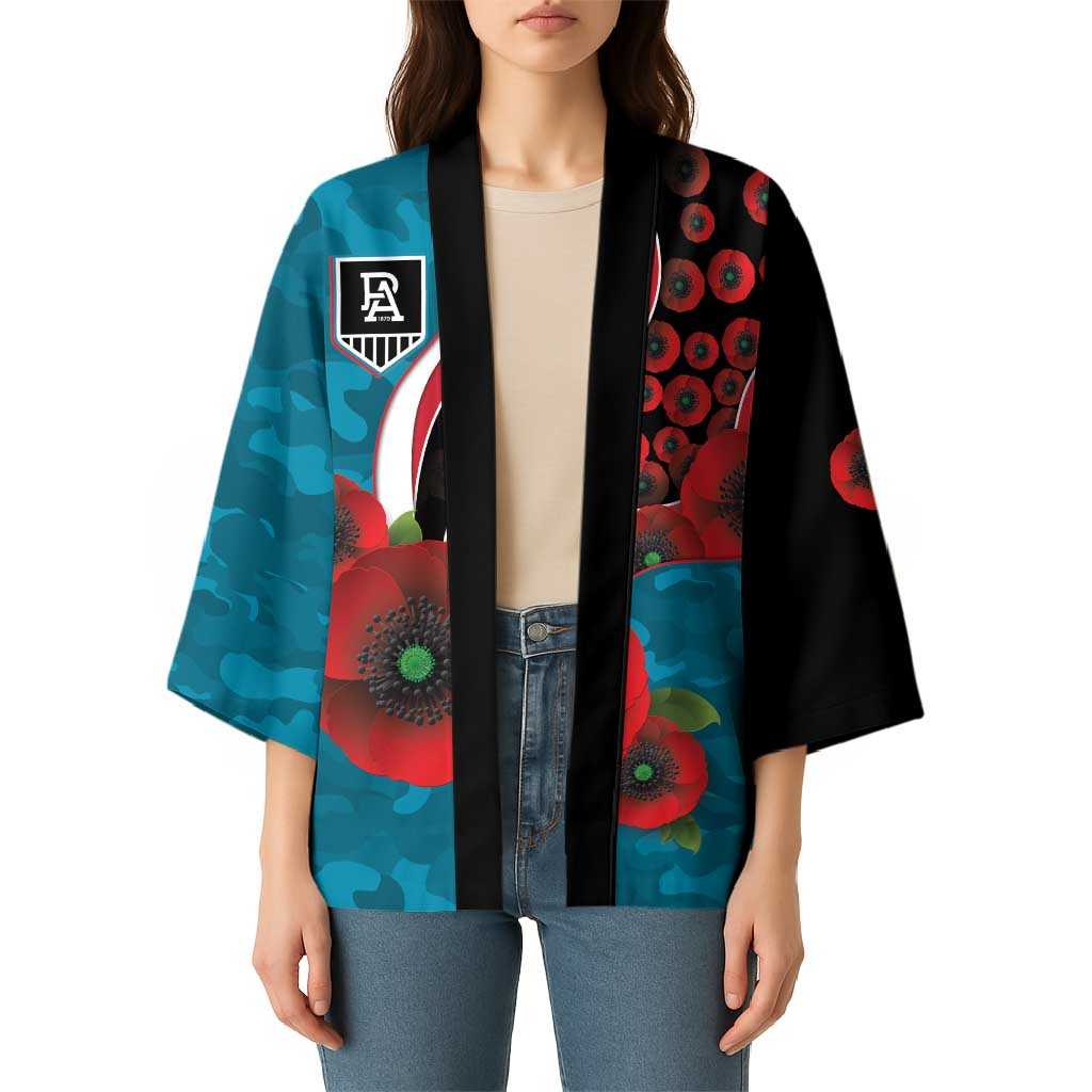 Port Power ANZAC Personalised Kimono Lest We Forget Poppy Camo