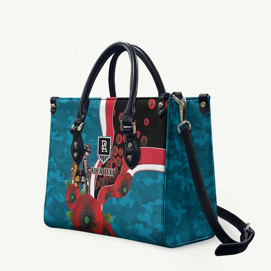Port Power ANZAC Personalised Leather Bag Lest We Forget Poppy Camo