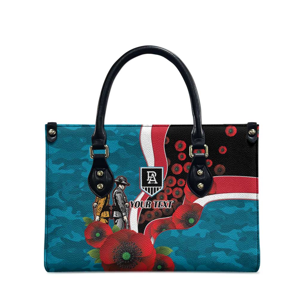 Port Power ANZAC Personalised Leather Bag Lest We Forget Poppy Camo