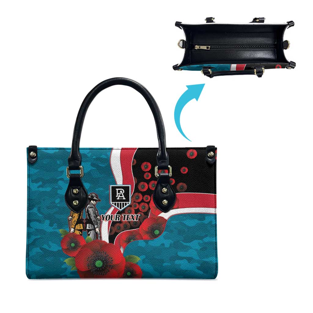Port Power ANZAC Personalised Leather Bag Lest We Forget Poppy Camo