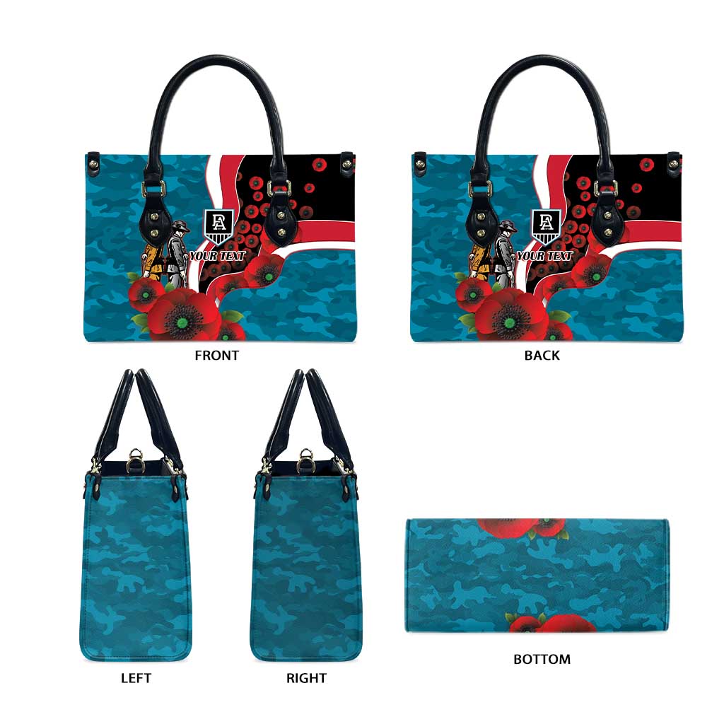 Port Power ANZAC Personalised Leather Bag Lest We Forget Poppy Camo