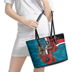 Port Power ANZAC Personalised Leather Tote Bag Lest We Forget Poppy Camo