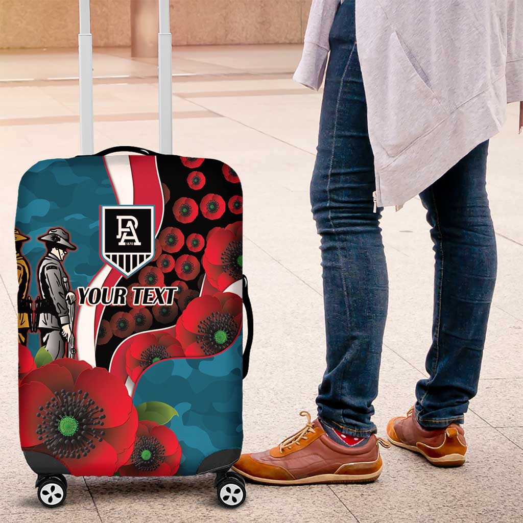 Port Power ANZAC Personalised Luggage Cover Lest We Forget Poppy Camo