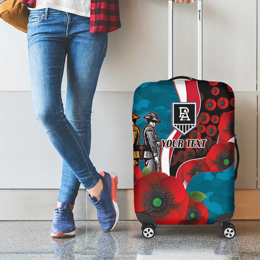 Port Power ANZAC Personalised Luggage Cover Lest We Forget Poppy Camo