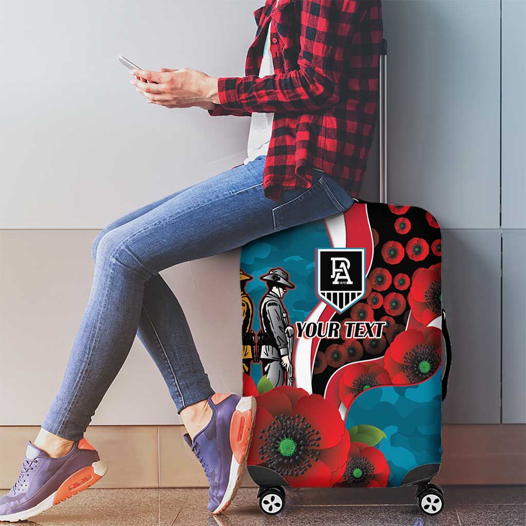 Port Power ANZAC Personalised Luggage Cover Lest We Forget Poppy Camo