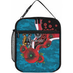 Port Power ANZAC Personalised Lunch Bag Lest We Forget Poppy Camo