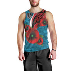 Port Power ANZAC Personalised Men Tank Top Lest We Forget Poppy Camo