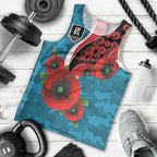 Port Power ANZAC Personalised Men Tank Top Lest We Forget Poppy Camo