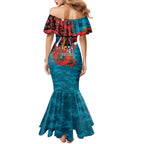 Port Power ANZAC Personalised Mermaid Dress Lest We Forget Poppy Camo