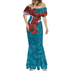 Port Power ANZAC Personalised Mermaid Dress Lest We Forget Poppy Camo