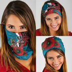 Port Power ANZAC Personalised Neck Gaiter Lest We Forget Poppy Camo