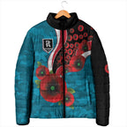 Port Power ANZAC Personalised Padded Jacket Lest We Forget Poppy Camo