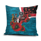 Port Power ANZAC Personalised Pillow Cover Lest We Forget Poppy Camo
