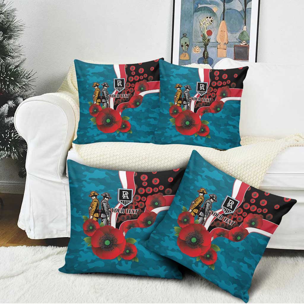 Port Power ANZAC Personalised Pillow Cover Lest We Forget Poppy Camo