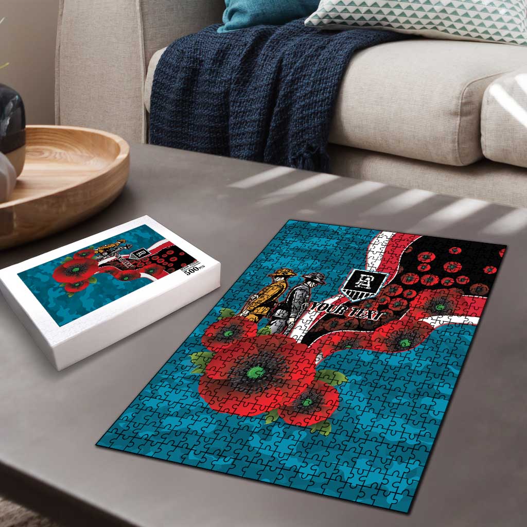 Port Power ANZAC Personalised Puzzle Lest We Forget Poppy Camo