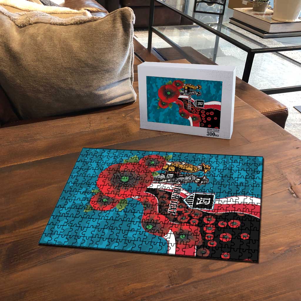 Port Power ANZAC Personalised Puzzle Lest We Forget Poppy Camo