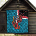 Port Power ANZAC Personalised Quilt Lest We Forget Poppy Camo