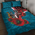 Port Power ANZAC Personalised Quilt Bed Set Lest We Forget Poppy Camo