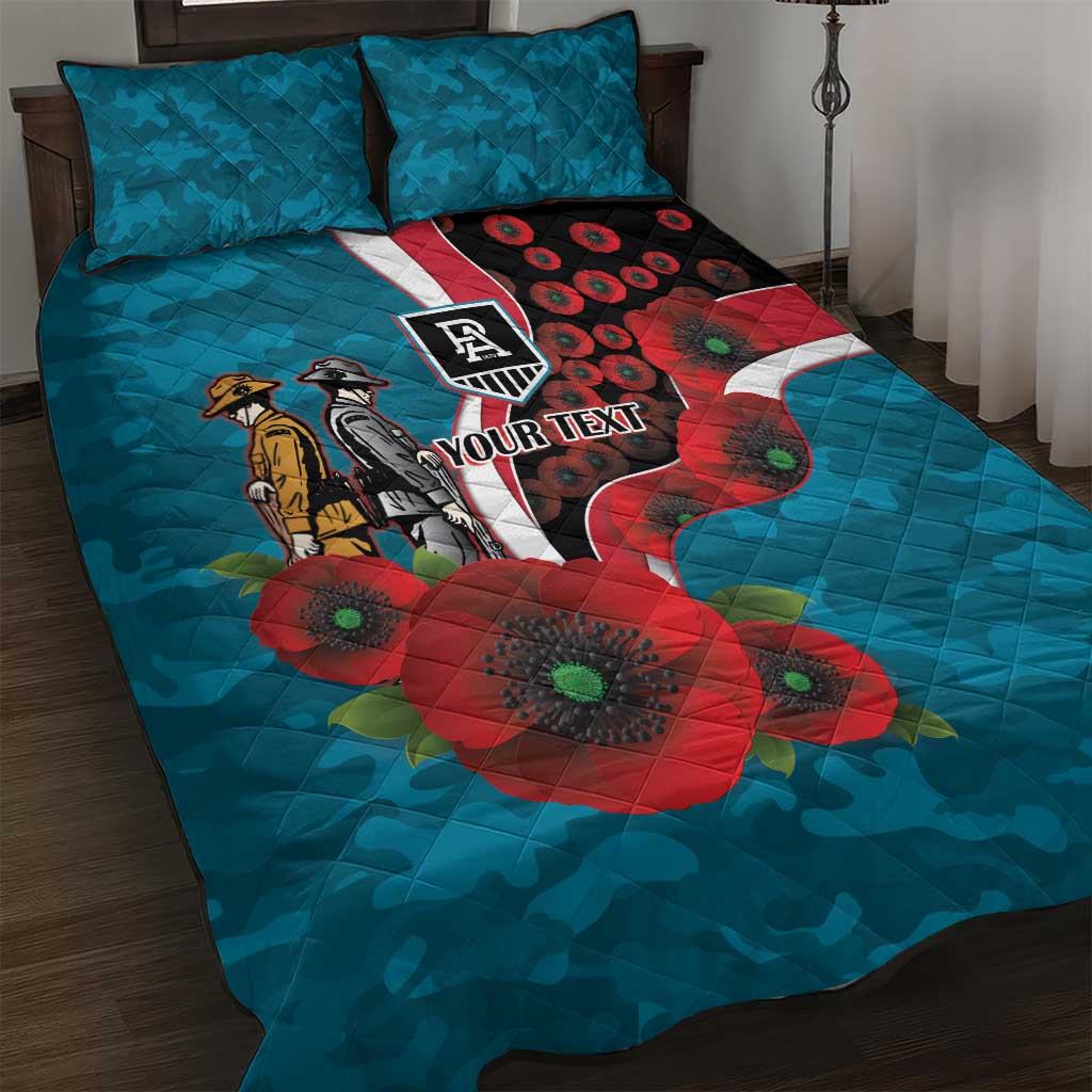 Port Power ANZAC Personalised Quilt Bed Set Lest We Forget Poppy Camo
