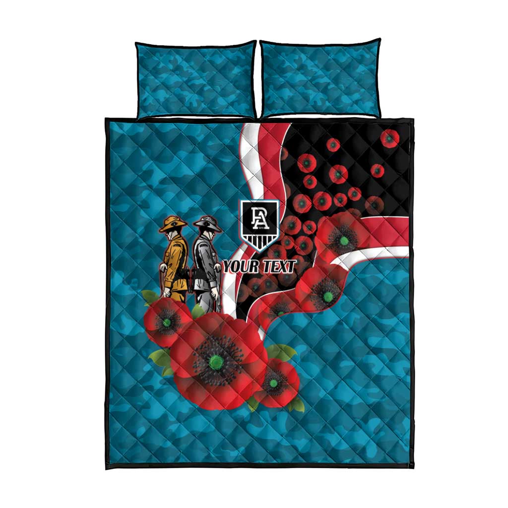 Port Power ANZAC Personalised Quilt Bed Set Lest We Forget Poppy Camo