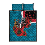 Port Power ANZAC Personalised Quilt Bed Set Lest We Forget Poppy Camo