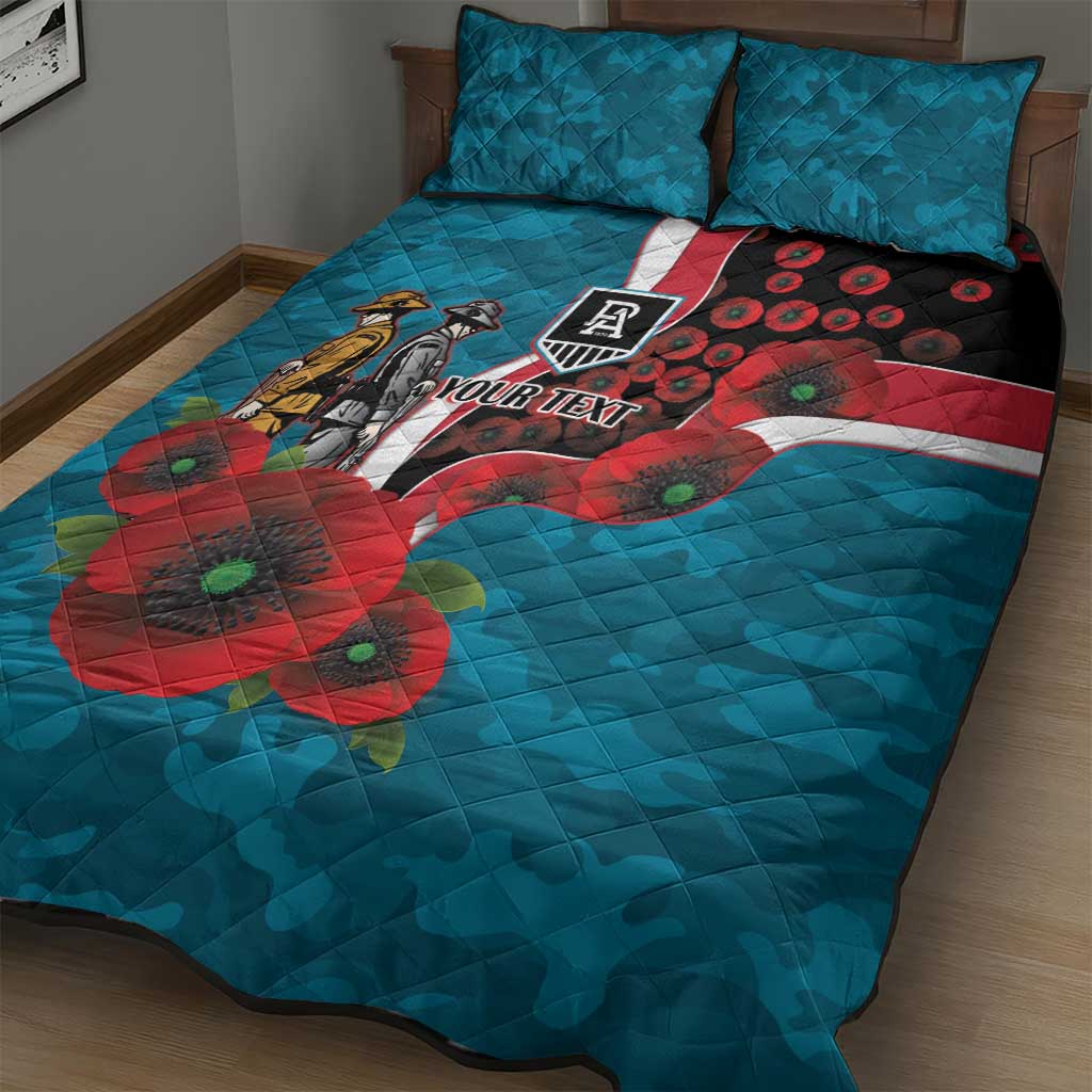 Port Power ANZAC Personalised Quilt Bed Set Lest We Forget Poppy Camo