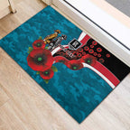 Port Power ANZAC Personalised Rubber Doormat Lest We Forget Poppy Camo