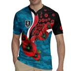 Port Power ANZAC Personalised Rugby Jersey Lest We Forget Poppy Camo
