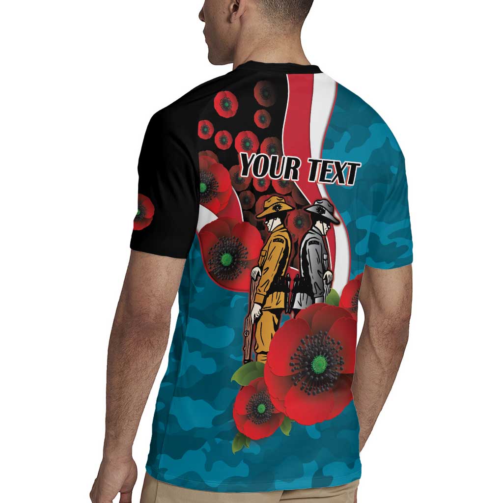 Port Power ANZAC Personalised Rugby Jersey Lest We Forget Poppy Camo