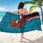 Port Power ANZAC Personalised Sarong Lest We Forget Poppy Camo